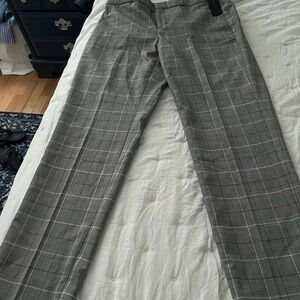 Banana Republic White and Black Plaid pants